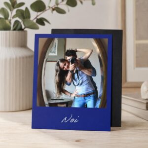 magnete-polaroid-cornice-blu-personalizzato